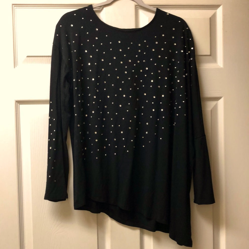 Cupid asymmetrical tunic top.  Studded & gemmed.  Brand new without tags.